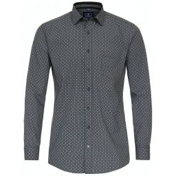 Chemise imprimée col italien