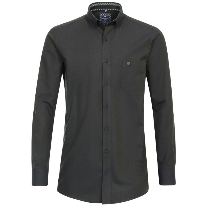 Chemise unie col boutonné