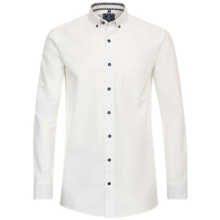 Chemise unie col boutonné