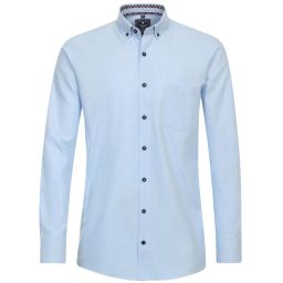 Chemise unie col boutonné