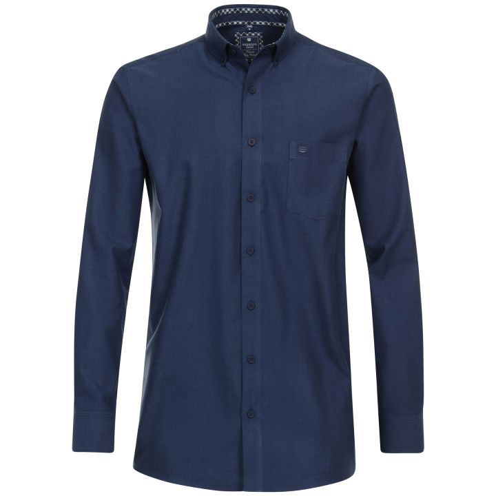 Chemise unie col boutonné