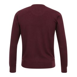 Pull coton chiné, col rond