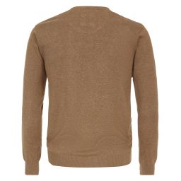 Pull coton chiné, col rond