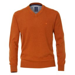 Pullover coton col V