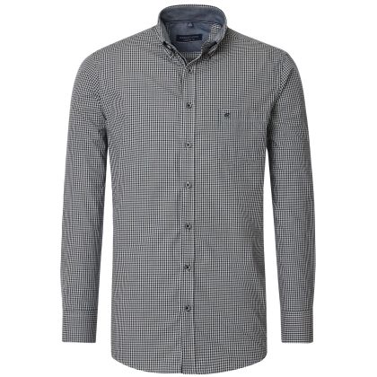 Chemise à Petits Carreaux Fantaisie Grande Taille Homme - CASAMODA | Élégance et Confort en 100% Coton Dobby