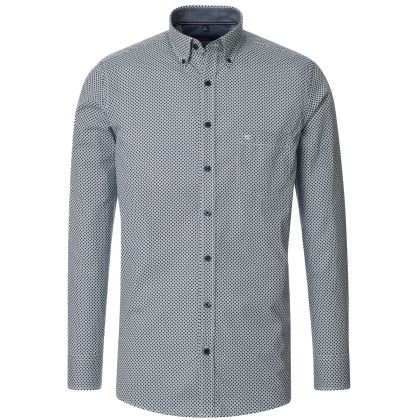 Chemise à Petits Ronds Fantaisie Grande Taille Homme - CASAMODA | Élégance en Coton Popeline