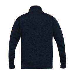 Sweatshirt zippé uni col montant