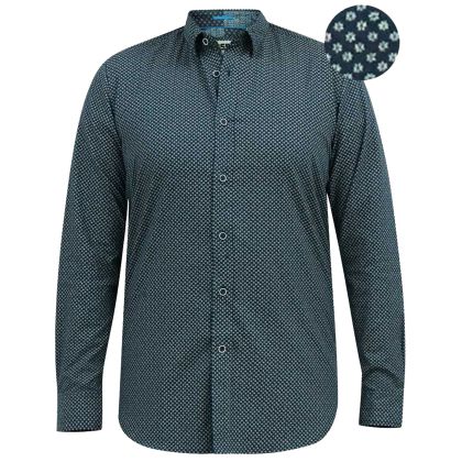 Chemise imprimée petites fleurs grande taille homme - Disponible du 3XL au 8XL