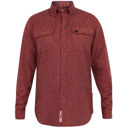 Chemise unie double poche effet flanelle