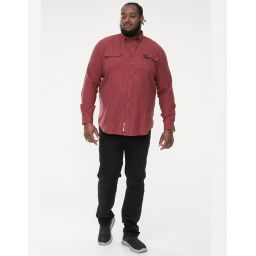 Chemise unie double poche effet flanelle