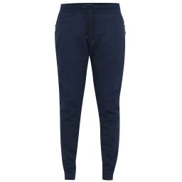 Pantalon de jogging uni à poches zippées et bas resséré