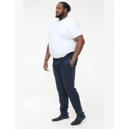 Pantalon de jogging uni à poches zippées et bas resséré