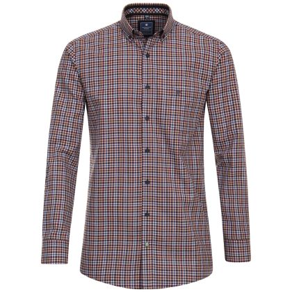 Chemise à petits carreaux en coton bio grande taille homme - Disponible du 3XL au 6XL