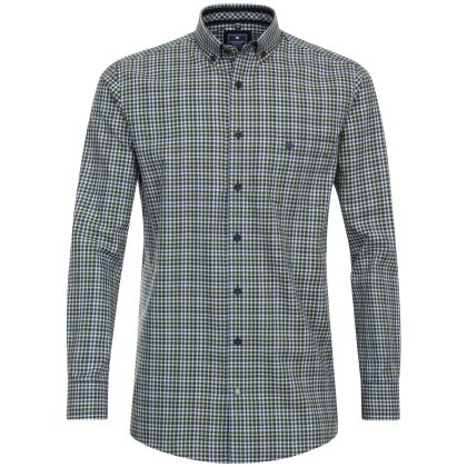 Chemise à petits carreaux en coton bio grande taille homme - Disponible du 3XL au 6XL