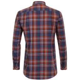 chemise à carreaux col boutonné en coton bio