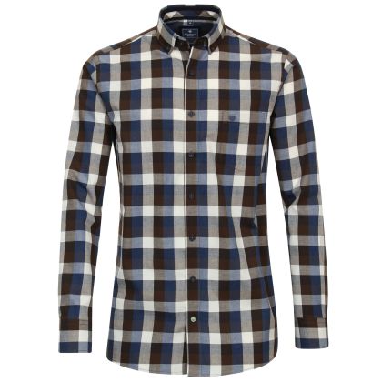 Chemise Casual à Carreaux Grande Taille en Coton Bio pour Homme Fort | REDMOND - 3XL à 6XL