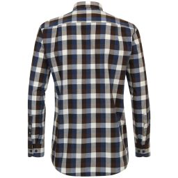 Chemise casual à carreaux en coton peigné