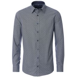 Chemise imprimée à petits carrés fantaisie