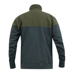 Sweatshirt zippé bi-colore