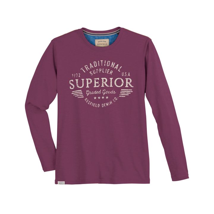 T-shirt manches longues imprimé "superior"