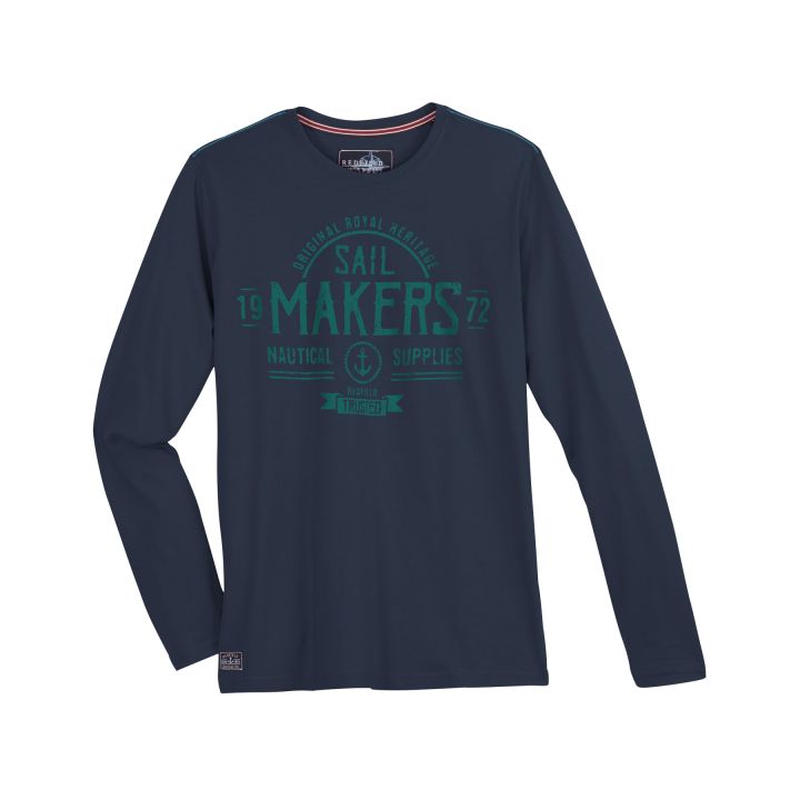 T-shirt manches longues imprimé "sail makers"