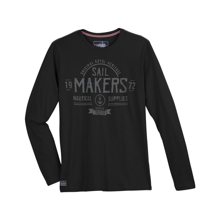 T-shirt manches longues imprimé "sail makers"